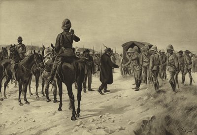 1900年、パルデベルクでのピエトクロニエ降伏（彫刻） 作： Henri Louis Dupray